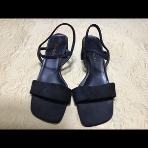 Strappy Navy Madeline Ruby Heels 7.5